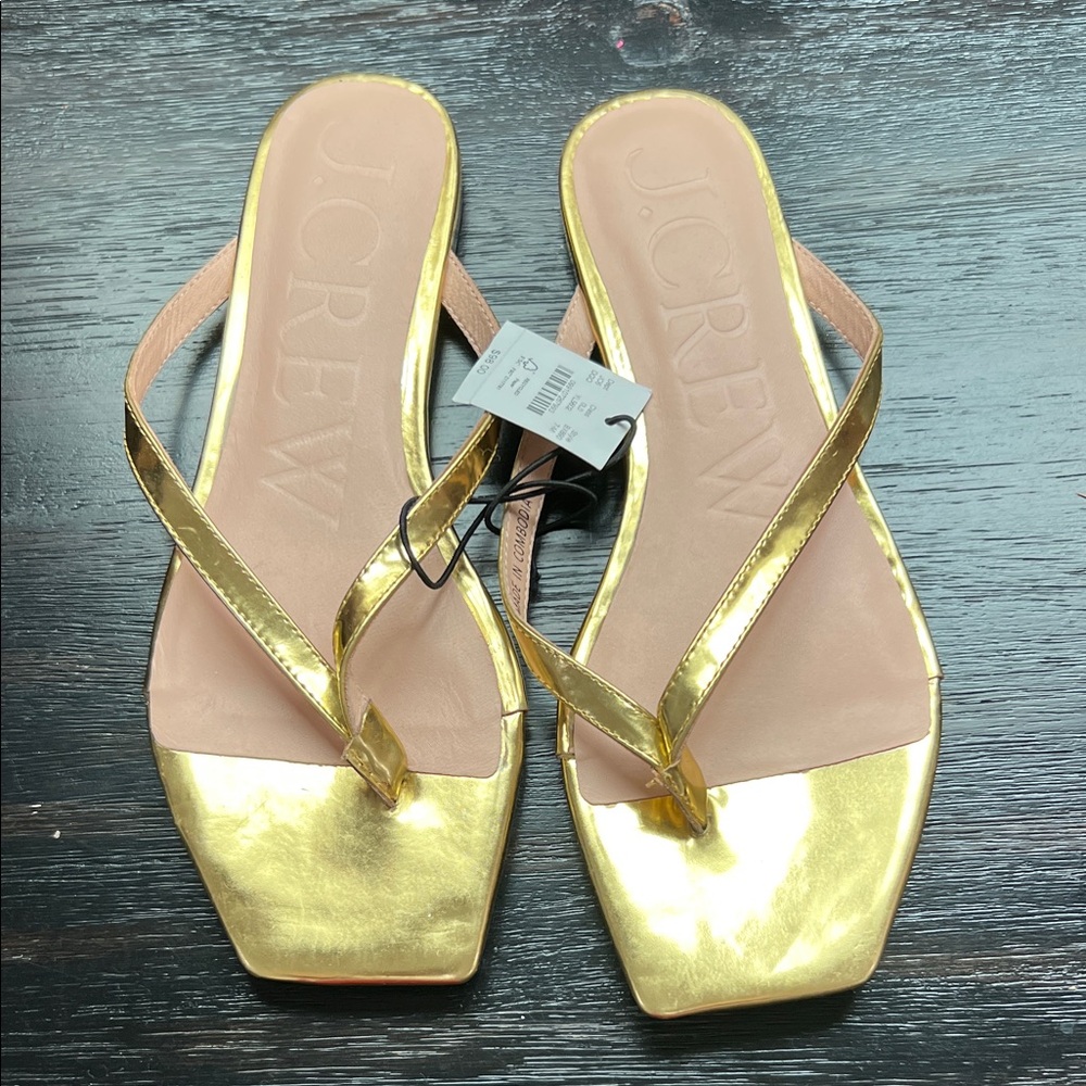 J. Crew Metallic Gold Women's Sandals size 7